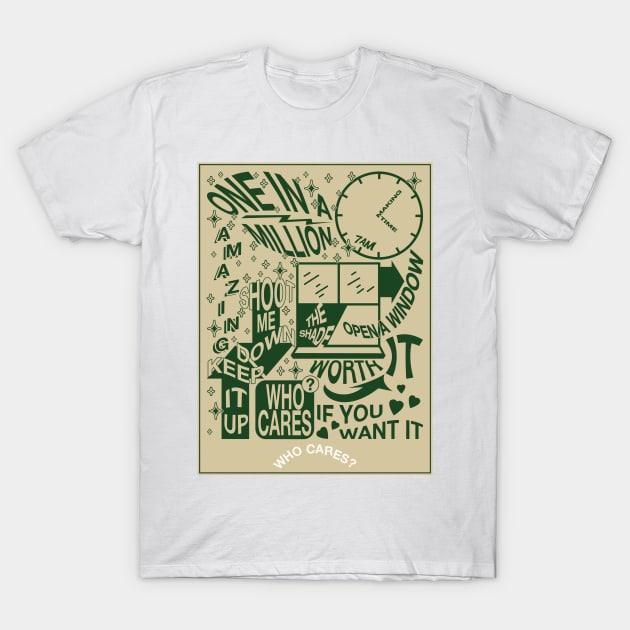 Who Cares? Poster (Tracklist) - Rex Orange County T-Shirt by crossroadsts